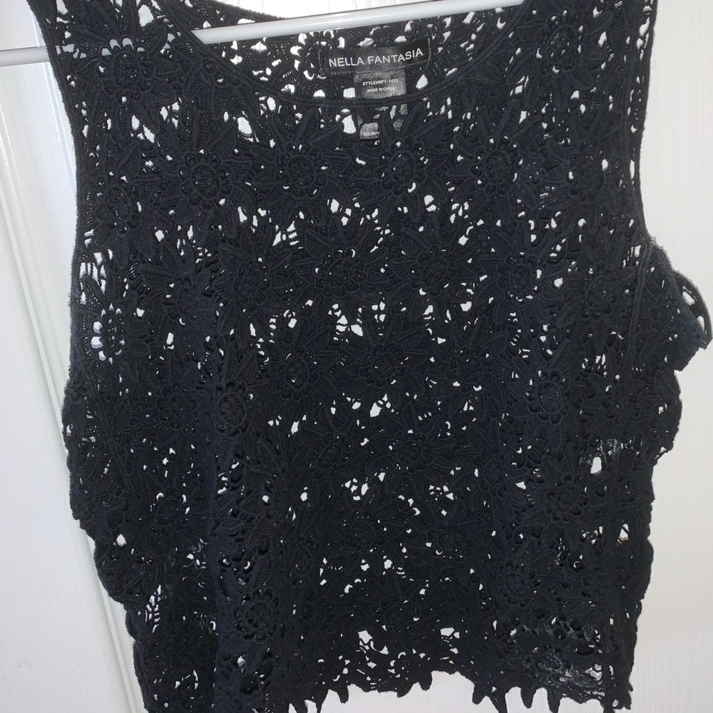 A black flower shirt